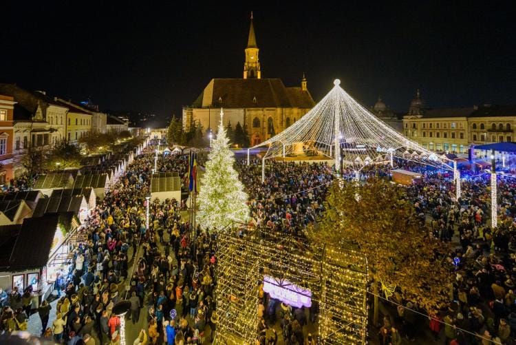 Clujul face magie de Revelion: Lasere și drone în loc de artificii, pentru animale și mediu