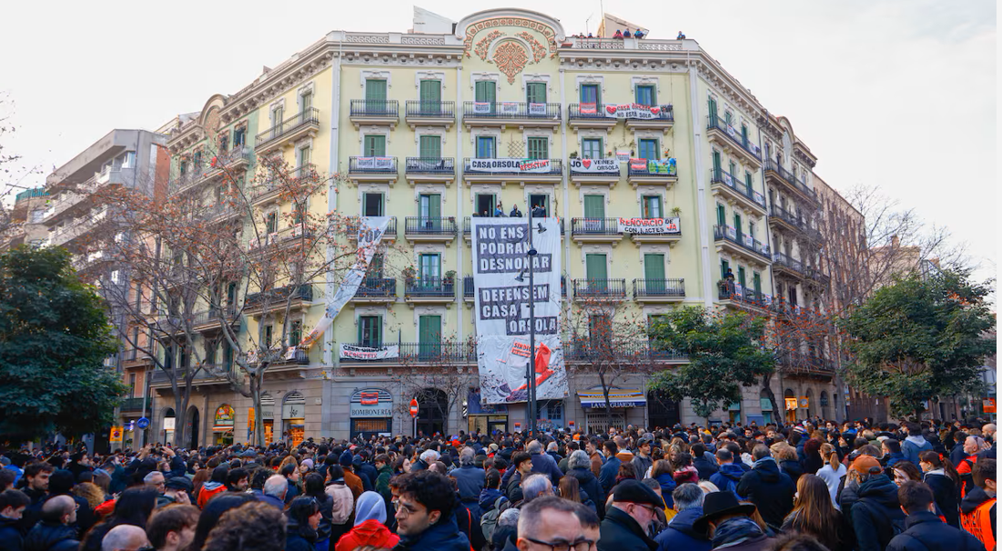 Proteste în Barcelona împotriva creșterii prețurilor la chirii și a evacuărilor forțate