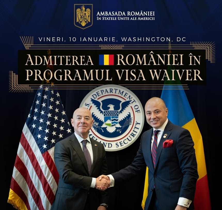 Călătorii fără vize în SUA: România intră oficial în programul Visa Waiver